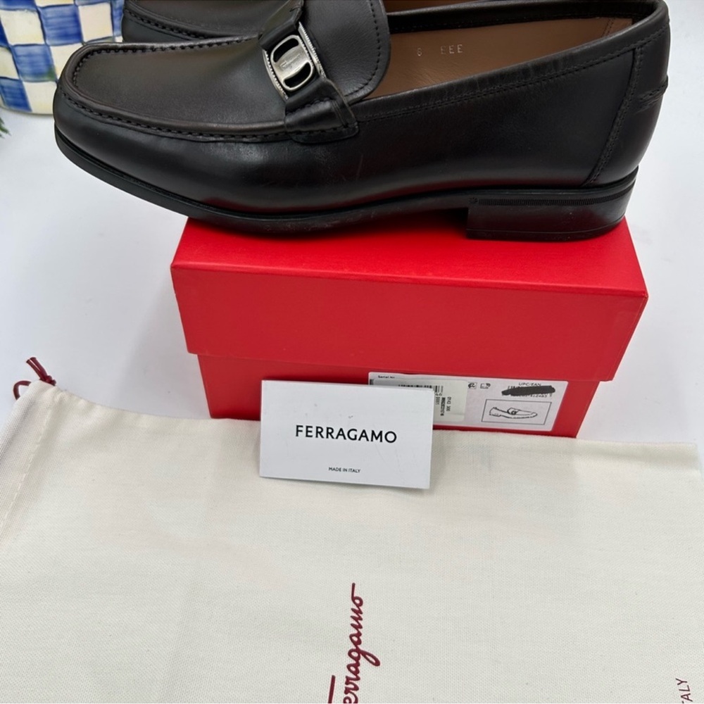 Men’s Salvatore Ferragamo, leather loafers size 8EEE made in Italy - Picture 5 of 11